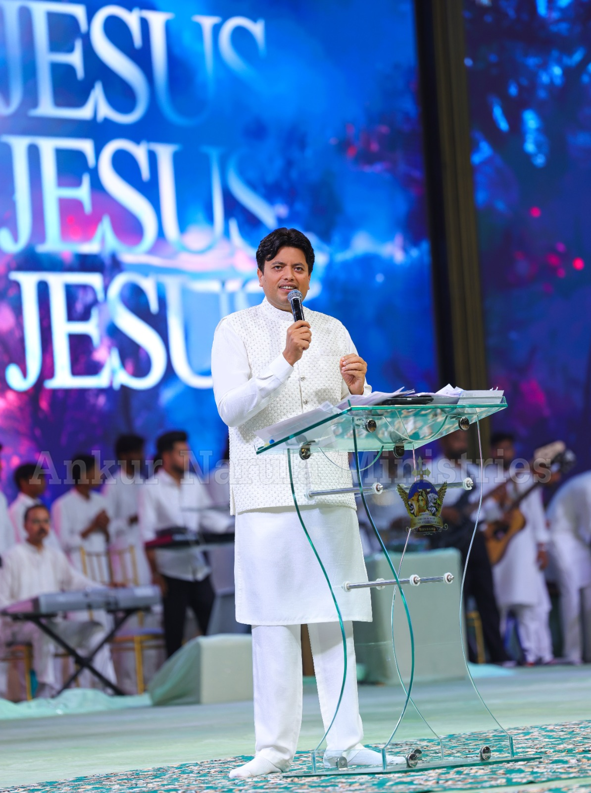 Apostle Dr. Ankur Narula on Stage
